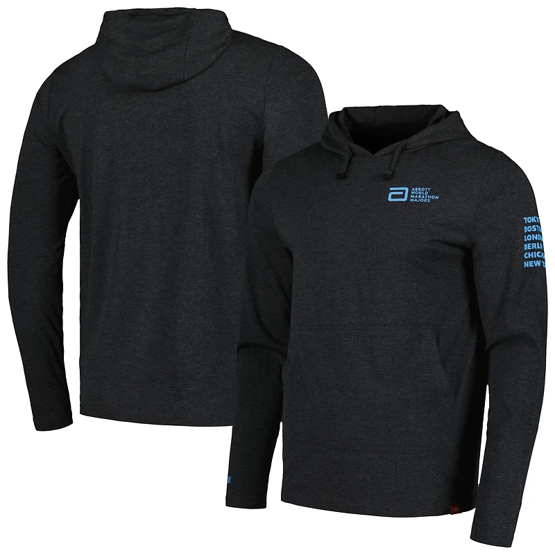 Sweat à capuche unisexe Sportiqe Heather Black Abbott World Marathon Majors Rowan 6 City Tri-Blend