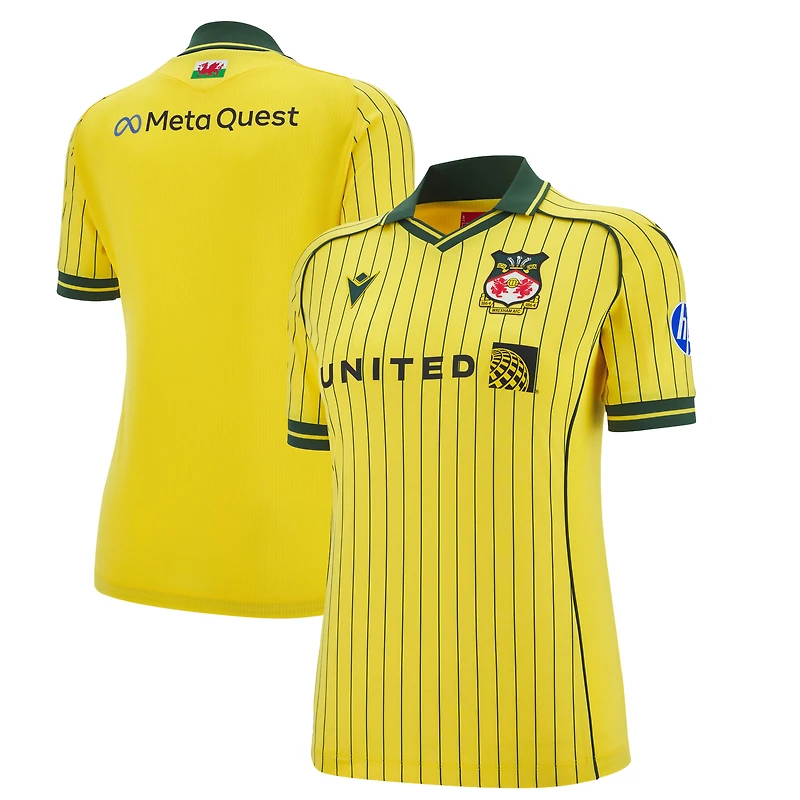 Maillot extérieur Macron jaune Wrexham 2025/26 pour femme