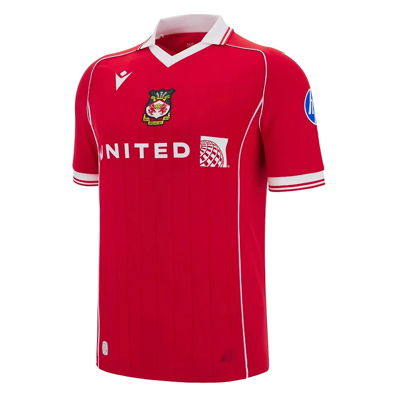 Youth Macron Red Wrexham 2025/26 Home Replica Jersey