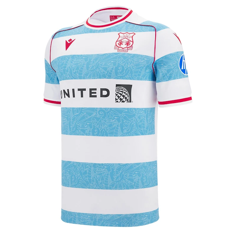 Youth Macron White Wrexham 2025/26 Third Replica Jersey