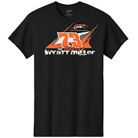 Men's JR Motorsports Official Team Apparel  Black Wyatt Miller #73 2025 Hickory Motor Speedway Race Winner Thriller T-Shirt