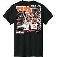T-shirt noir officiel de l'équipe JR Motorsports pour homme, Wyatt Miller n° 73, vainqueur la course 2025 Hickory Motor Speedway
