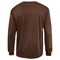 Men's Champion  Brown Wyoming Cowboys Arch Over Logo Long Sleeve T-Shirt