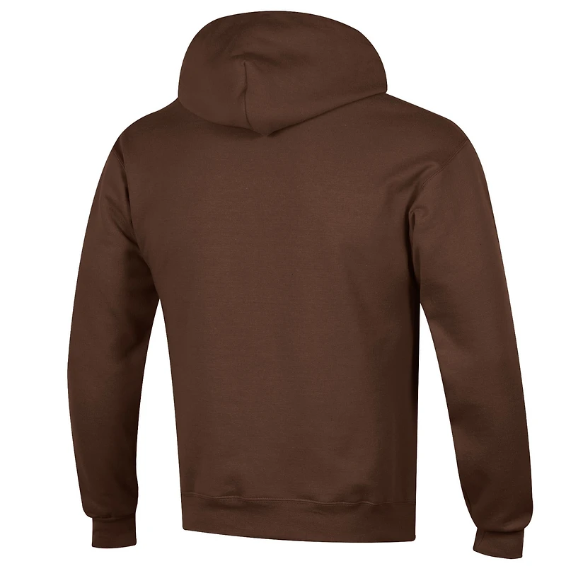 Men's Champion  Brown Wyoming Cowboys Arch Over Logo Pullover Hoodie
