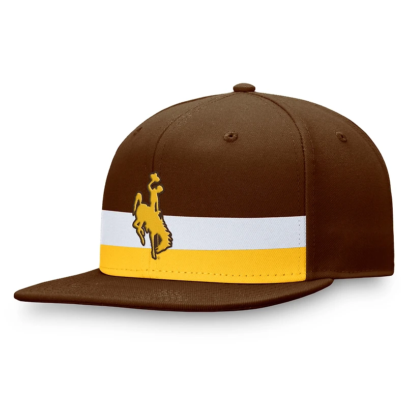 Men's Top of the World  Brown Wyoming Cowboys Slider 2 Snapback Hat