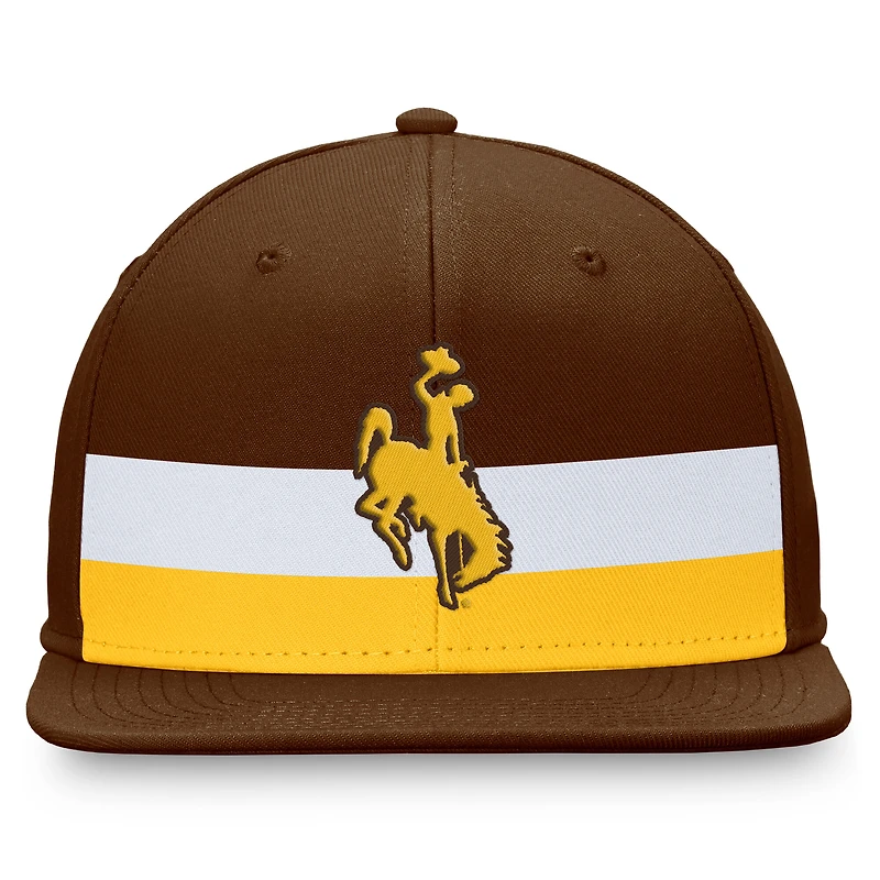 Men's Top of the World  Brown Wyoming Cowboys Slider 2 Snapback Hat