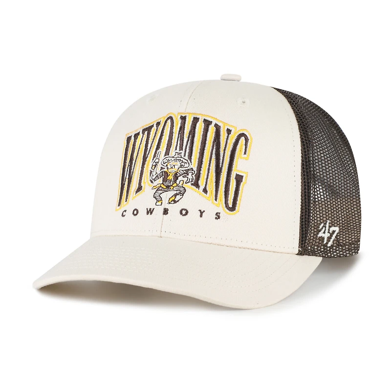 Men's '47 Natural Wyoming Cowboys Drawbridge Trucker Adjustable Hat