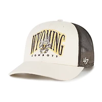 Men's '47  Natural Wyoming Cowboys Drawbridge Trucker Adjustable Hat