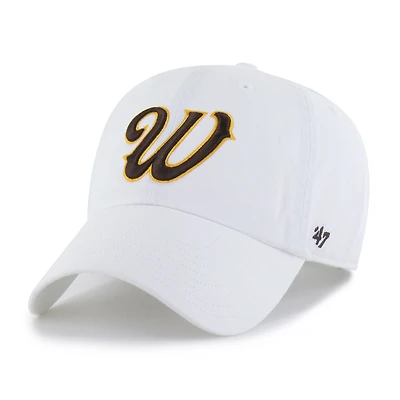 Men's '47  White Wyoming Cowboys Clean Up Adjustable Hat