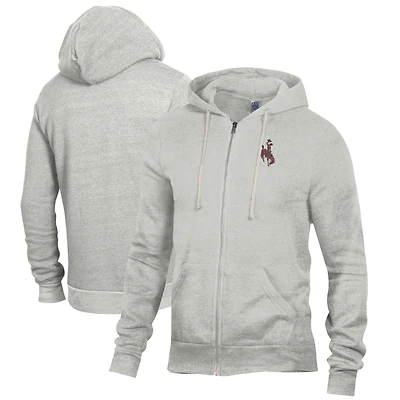 Sweat à capuche zippé Rocky gris chiné pour homme, style Alternative Apparel, des Cowboys du Wyoming