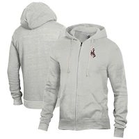 Sweat à capuche zippé Rocky gris chiné pour homme, style Alternative Apparel, des Cowboys du Wyoming