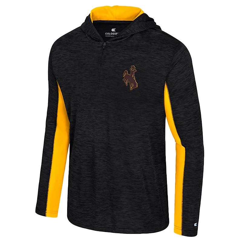 Sweat à capuche zippé Colosseum Black Wyoming Cowboys Always Sunny pour homme