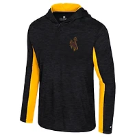Sweat à capuche zippé Colosseum Black Wyoming Cowboys Always Sunny pour homme