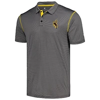 Men's Colosseum  Black Wyoming Cowboys Cameron Polo