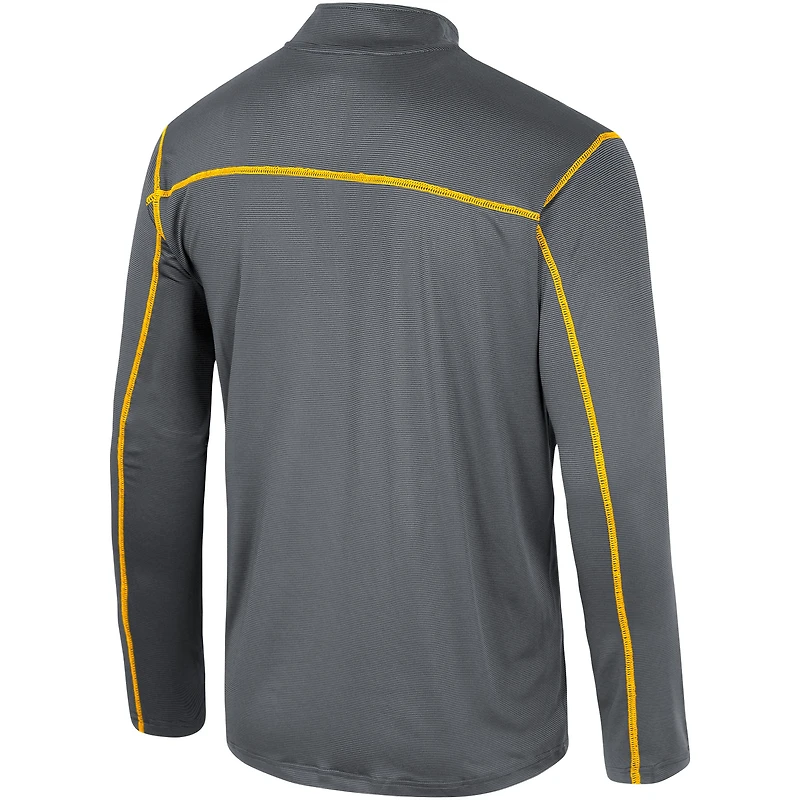 Coupe-vent Cameron Quarter-Zip Colosseum Black Wyoming Cowboys pour hommes