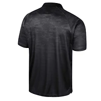 Polo à manches raglan en nid d'abeille Colosseum Cowboys du Wyoming noir pour homme