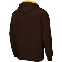 Sweat à capuche zippé Colosseum marron Wyoming Cowboys Arch & Logo 3.0 pour homme