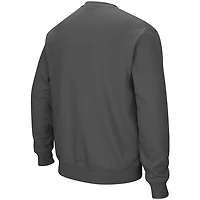 Colosseum Charcoal Wyoming Cowboys Arch & Logo Tackle Twill Pullover Homme