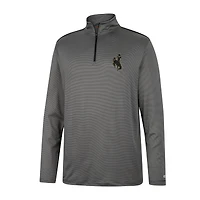 Coupe-vent Colosseum Charcoal Wyoming Cowboys Logo Quarter-Zip pour homme