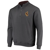 Veste à col zippé Colosseum Charcoal Wyoming Cowboys avec logo Tortugas pour homme