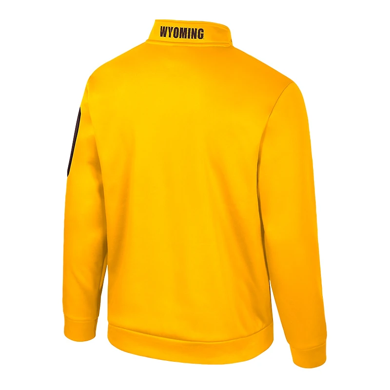 Men's Colosseum Gold Wyoming Cowboys Mainframe Quarter-Zip Fleece Jacket