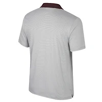 Men's Colosseum Gray Wyoming Cowboys Tuck Striped Polo