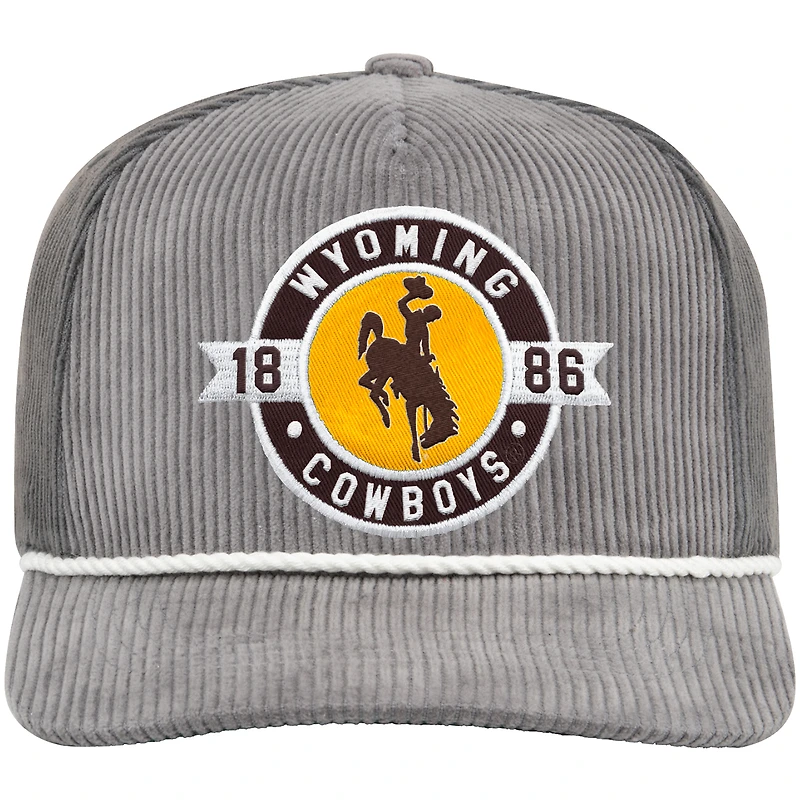Men's Colosseum Gray Wyoming Cowboys Where's My Hat Podium Adjustable Trucker Hat