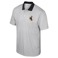 Polo Homme Colosseum Blanc Wyoming Cowboys Imprimé Stripe