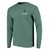 Men's Image One Light Green Wyoming Cowboys Holiday Long Sleeve T-Shirt