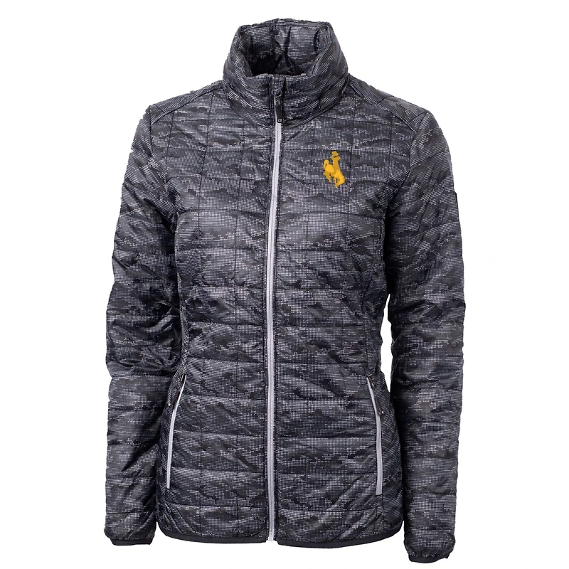 Doudoune zippée intégrale noire Cutter & Buck Wyoming Cowboys Eco pour femme