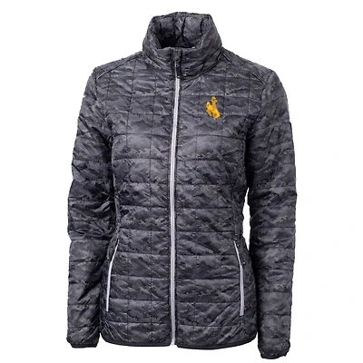 Doudoune zippée intégrale noire Cutter & Buck Wyoming Cowboys Eco pour femme
