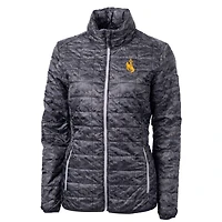 Doudoune zippée intégrale noire Cutter & Buck Wyoming Cowboys Eco pour femme