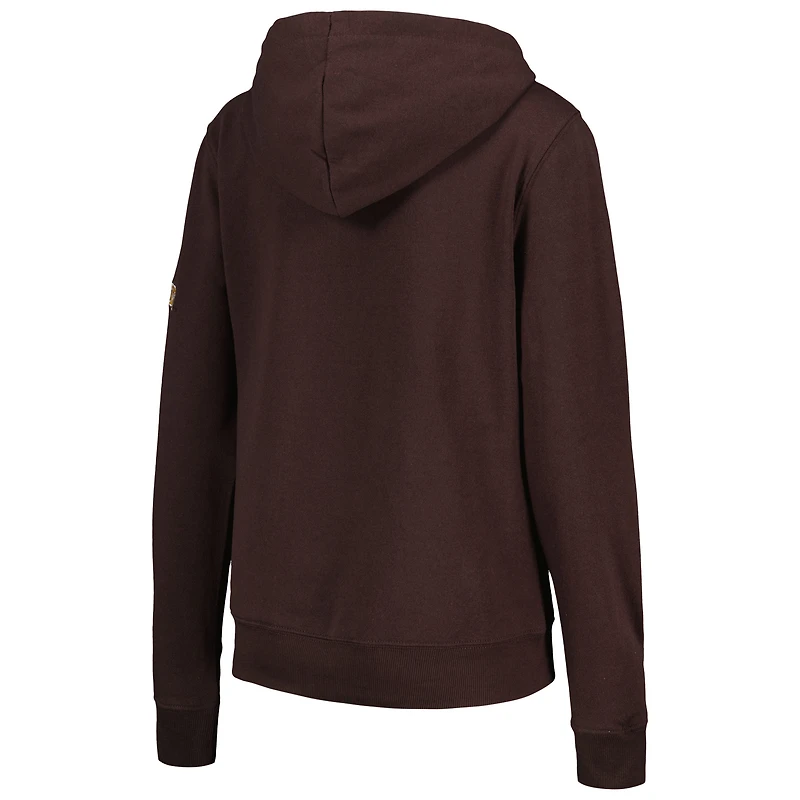 Women's Stadium Athletic Brown Wyoming Cowboys Big Logo Pullover Hoodie