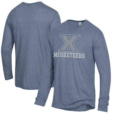 T-shirt à manches longues bleu marine chiné pour homme, motif gardien des Xavier Musketeers