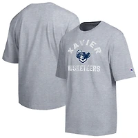 T-shirt d'équipe vieilli gris chiné Champion pour hommes, modèle Xavier Musketeers