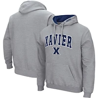 Men's Colosseum  Heather Gray Xavier Musketeers Arch & Logo Hoodie