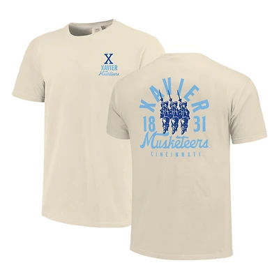 T-shirt crème pour homme avec motif mascotte Xavier Musketeers Comfort Colors