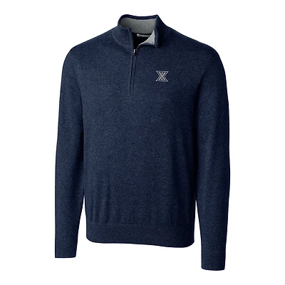 Veste demi-zippée Lakemont pour homme, bleu marine, Cutter & Buck, Xavier Musketeers, grande taille