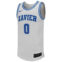 Men's Nike #0 White Xavier Musketeers Replica Basketball Jersey