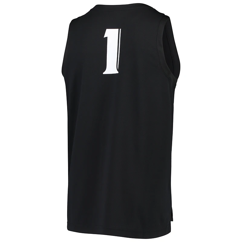 Nike #1 Noir Xavier Musketeers Team Replica Maillot de basket-ball pour homme