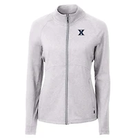 Veste zippée intégrale recyclée en tricot écologique Xavier Musketeers Adapt pour femme, gris chiné, Cutter & Buck
