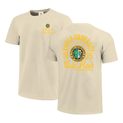 T-shirt crème pour homme Xavier University of Louisiana Gold Rush Comfort Colors Mascot Overlay