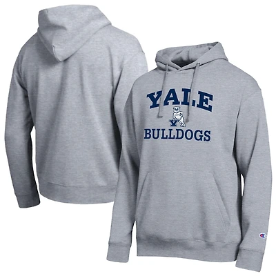 Men's Champion Heather Gray Yale Bulldogs Team Hoodie