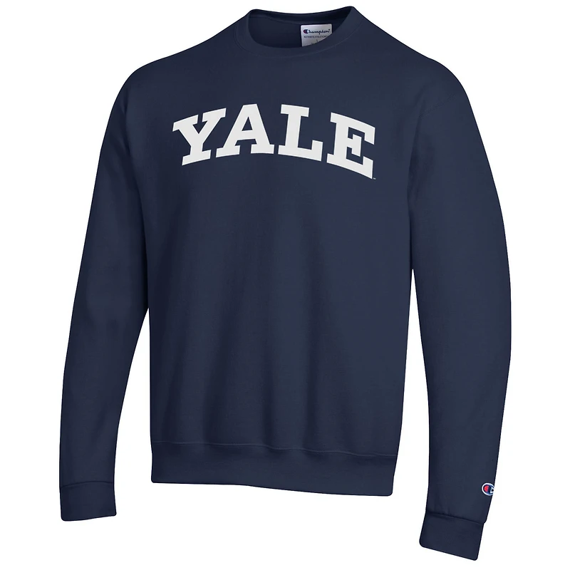 Men's Champion  Navy Yale Bulldogs Basic Arch Fleece Pullover Sweatshirt