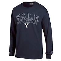 T-shirt à manches longues Champion Navy Yale Bulldogs pour hommes