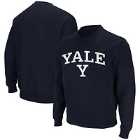Colosseum Navy Yale Bulldogs Arch & Logo Sweat à col ras du cou pour homme
