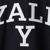 Men's Colosseum Navy Yale Bulldogs Arch & Logo Crew Neck Sweatshirt