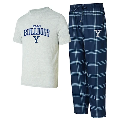 Men's Concepts Sport Yale Bulldogs T-Shirt & Pants Sleep Set