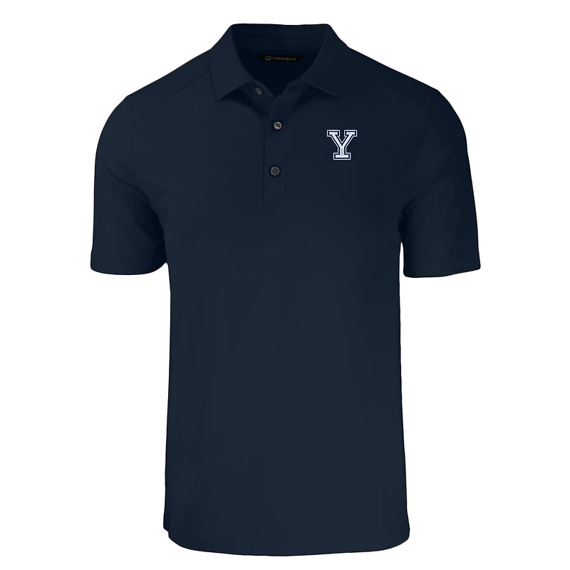 Men's Cutter & Buck Navy Yale Bulldogs Big Tall Forge Eco Stretch Recycled Polo