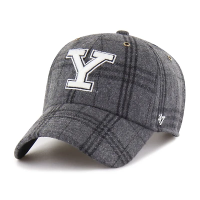 Unisex '47  Gray Yale Bulldogs Plaid Windowpane Clean Up Adjustable Hat